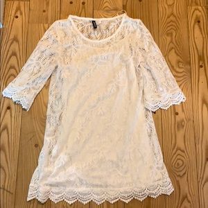 White lace dress size 10